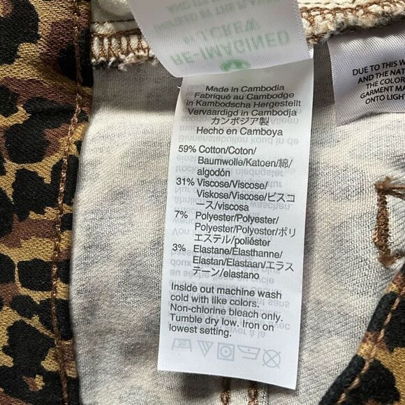 Reimagined by J Crew Womens Size 27 High Rise Skinny Jeans Animal Print Stretch - Picture 8 of 9